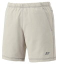 YO-15224-796-O ヨネックス ユニセックス ハーフパンツ(グレージュ・サイズ:O) YONEX