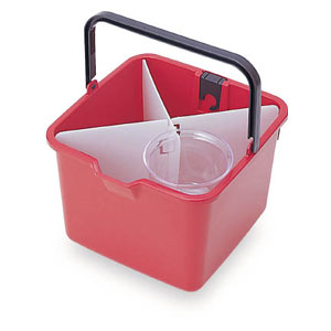 テラモト 仕切り付きバケツ エンジ 9L CE4470006