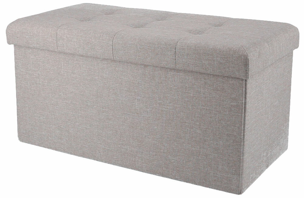 不二貿易 テーブルにもなる収納ベンチ（ライトグレー） 61494 [61494フジボウエキ]