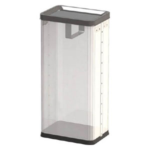 ぶんぶく 中身の見えるゴミ箱 角型ロータリー屑入（袋止め付）19.7L RSMP01B [RSMP01B]