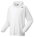 YO-30092-011-M ヨネックス ユニセックス パーカー(ホワイト・サイズ:M) YONEX