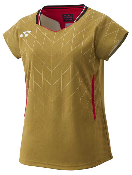 ヨネックス レディース ゲームシャツ（フィットシャツ）（ゴールド・サイズ：M） YO-20915-016-M YONEX