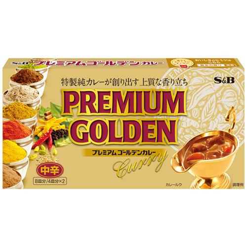 プレミアムゴールデンカレー160g　中辛 エスビー食品 S＆B Pゴ-ルデンチユウ 160