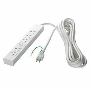 バッファロー 3ピン式電源タップ 6個口タイプ 2.0m BSTAPST3620WH 