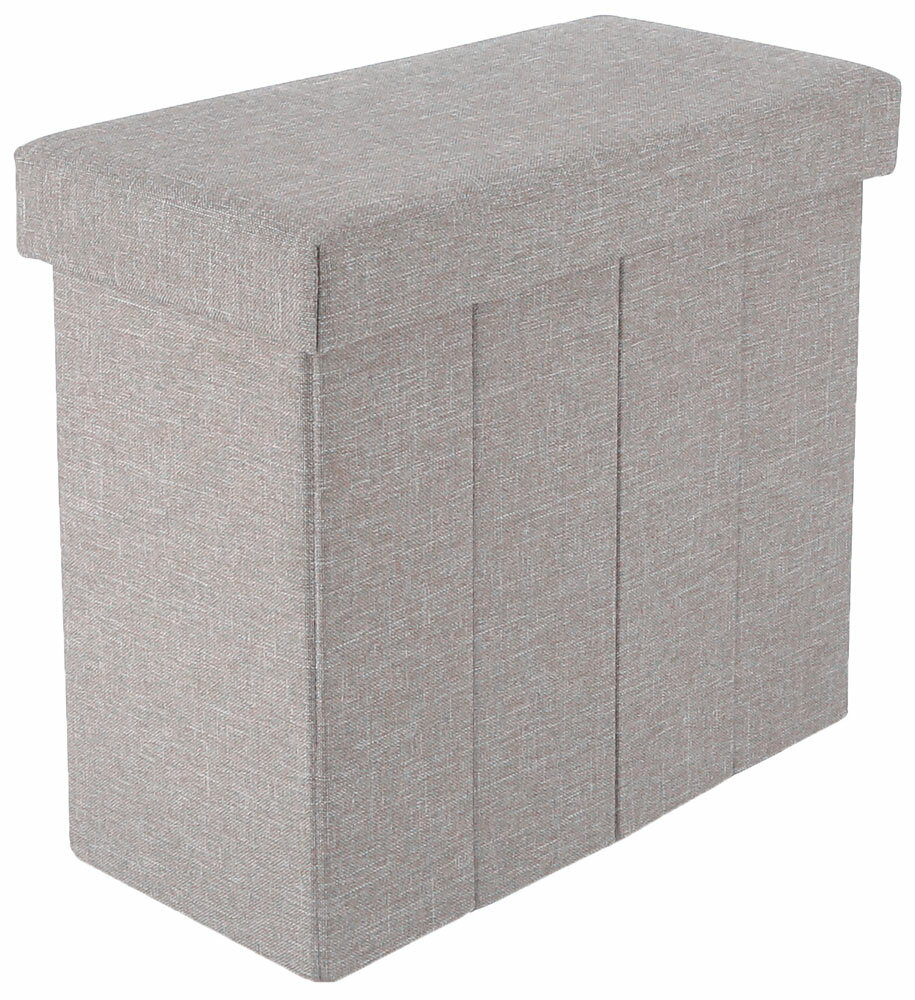 不二貿易 テーブルにもなる収納スツール スリム（ライトグレー） 61491 [61491フジボウエキ]...