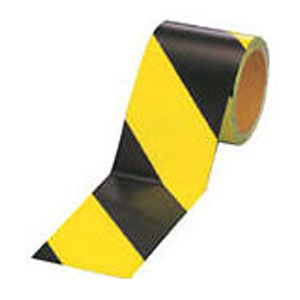 ユニット 蛍光反射テープ 黄部反射 幅90mm×長さ10m（イエロー/ブラック）1巻 86461