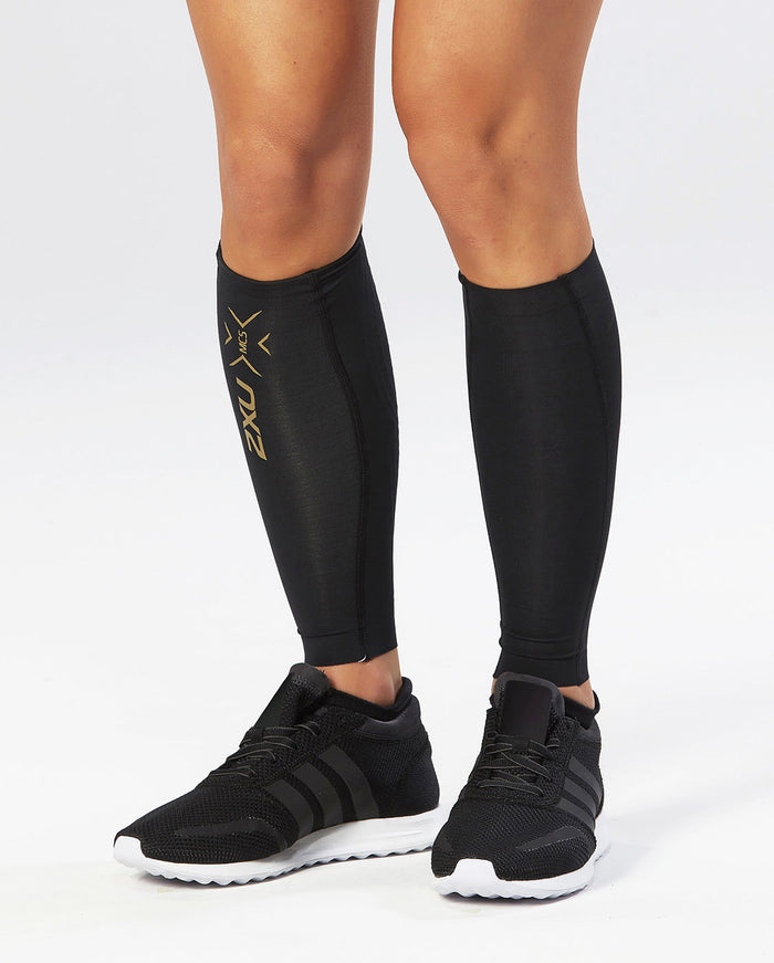 UA3064B-BLKGLD-S その他 ユニセックス コンプレッションカーフガード(サイズ:S・Black/Gold) 2XU MCSコンプカーフガード