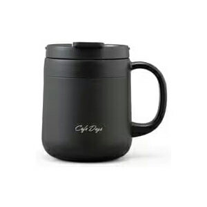 アイリスオーヤマ 2wayふた付きマグカップ 0.38L ブラック CD-2WT380ブラツク IRIS OHYAMA　Caf'e days [CD2WT380ブラツク]