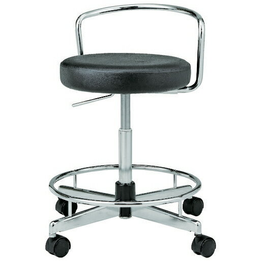 トラスコ中山 導電作業チェア　背もたれあり（黒） ECC-2-BK(トラスコ)