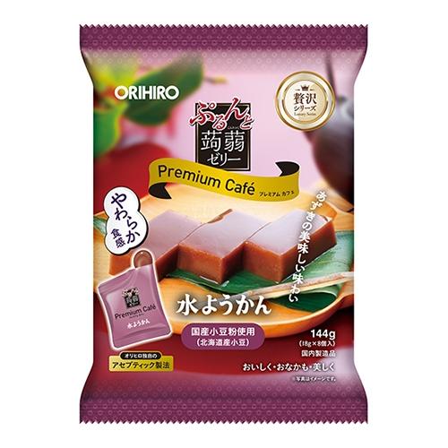 ぷるんと蒟蒻ゼリープレミアムカフェ　水ようかん（18g×8 個） オリヒロ プルントプレミアム ミズヨウカンのサムネイル