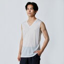 C2JAB11304L ミズノ メンズ アンダーVネックノースリーブシャツ(ベイパーシルバー・サイズ:L) MIZUNO カルエアー(4)