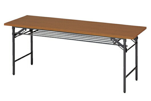 トラスコ中山 折りたたみ会議テーブル 1800X600XH700　チーク[他商品と同時購入不可]メーカー直送品(沖..