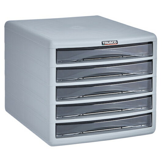 【返品種別A】□「返品種別」について詳しくはこちら□※設置場所の寸法を測り、ご注文の商品が設置可能かどうかご確認の上ご注文ください。◆コーナー部のR加工と、全体にシボ加工(ツヤ消し)した皮革風仕上げで美しいフォルムです。◆鍵なしタイプ。■　仕　様　■間口：277mm奥行：351mm高さ：250mm引出し：浅型5個引出し内寸間口：240mm引出し内寸奥行：310mm引出し内寸高さ：30mm材質・・・本体：ポリプロピレン(PP)引出し：ポリスチレン(PS)樹脂[PA4S5トラスコ]OAサプライ/OA機器＞オフィス事務用品・文房具＞バインダー・ファイリング用品＞レターケース型収納