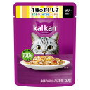 カルカン パウチ ゼリー仕立て 4種のおいしさ まぐろ・たい・かにかま・ささみ入り 60g マースジャパンリミテッド KP1264シユタイカニカマササミ60G