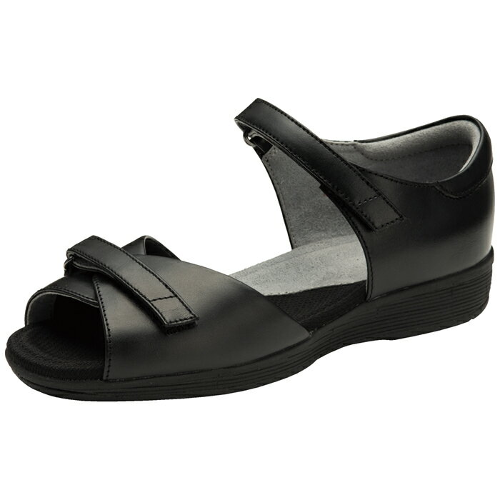 アサヒメディカルウォーク レディース サンダル メディカルウォーク SL L002（ブラック・サイズ：25.0cm） SL-L002-BK-250 KV78472