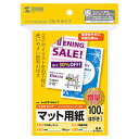 サンワサプライ マルチはがきサイズカード・増量(つやなしマット・標準・両面)100シート JP-MT01HKN-1