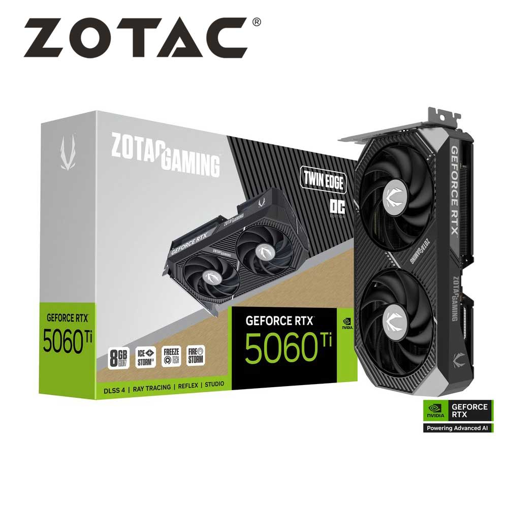 ATI Technologies - ZOTAC｜ゾタック ZOTAC GAMING GeForce RTX 5060 Ti 8GB Twin Edge OC / PCI Express 5.0 グラフィックスボード（ブラック） ZT-B50610H-10M