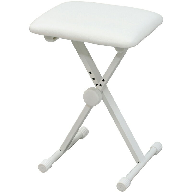 キクタニ スチール製X 型キーボード用イス(ホワイト) KB-60-WHT KIKUTANI