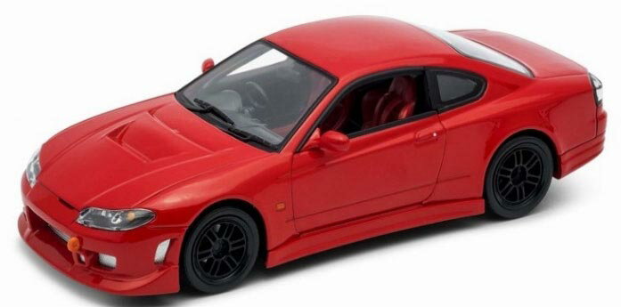 WELLY 1/24 ニッサン シルビア (S15) レッド スポイラー無【WE22485NSR】 ミニカー