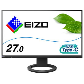 EIZO|エイゾー 液晶ディスプレイ(27型/IPS/WQHD 2560×1440/5ms/HDMI/DP/USB Type-C/VESA/5年保証)(ブラック) FlexScan EV2720S-BK