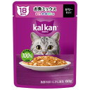 カルカン パウチ ゼリー仕立て 18歳から お魚ミックス まぐろ・かつお・たい入り 60g マースジャパンリミテッド KP15718サイFMカツオタイ60G