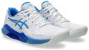 1042A231-103-24.5 アシックス レディース テニスシューズ GEL-CHALLENGER 14 オールコート用(White/Blue Coast...