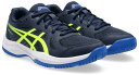 1074A045-401-24.0 アシックス ジュニア バレーボールシューズ UPCOURT 6 GS(Midnight/Safety Yellow・サイズ:...