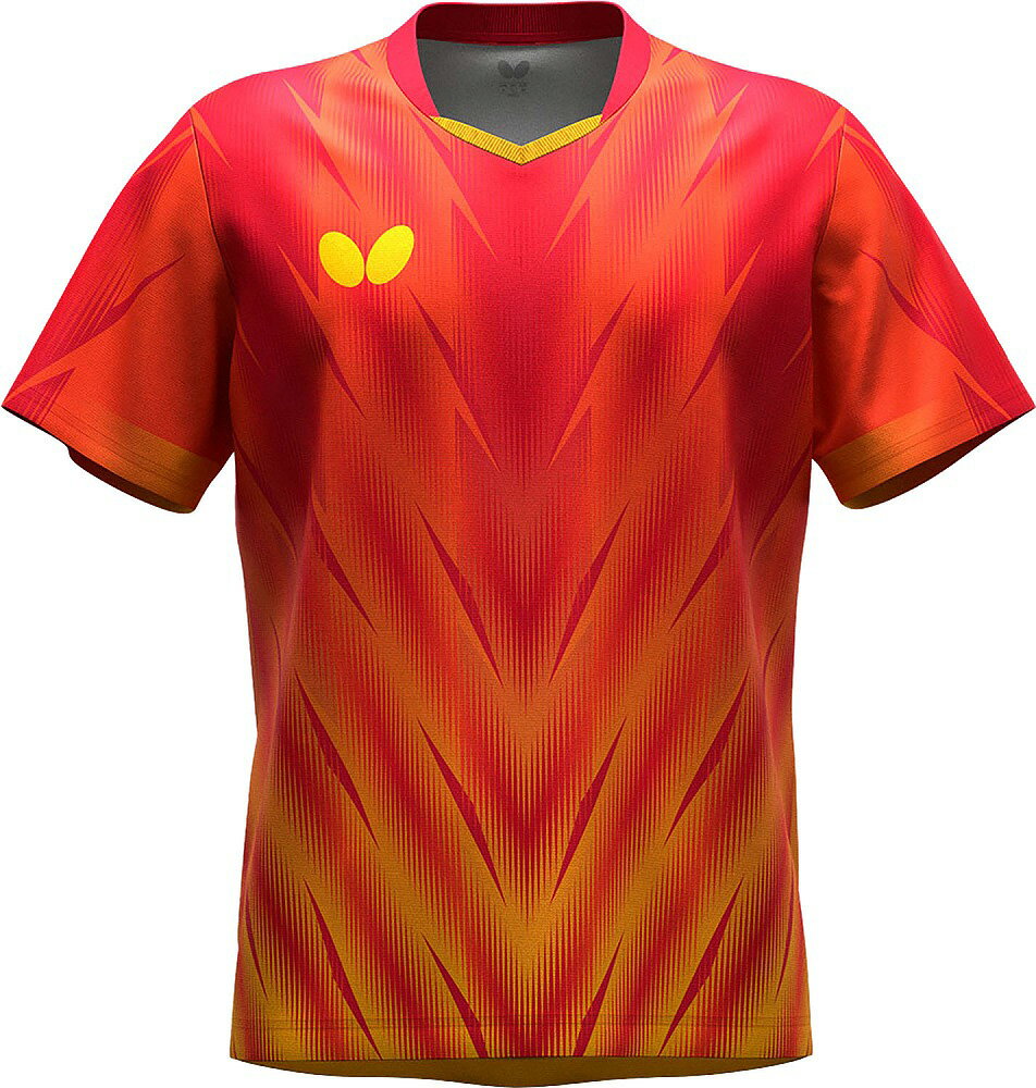 Men'S Wear - バタフライ 男女兼用 フレイザー・シャツ（レッド・サイズ：XO） BUT-47170-006-XO BUTTERFLY 卓球