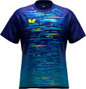 BUT-47200-177-3S バタフライ 男女兼用 キリアル・Tシャツ(ブルー・サイズ:3S) BUTTERFLY 卓球