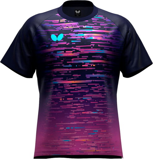 BUT-47200-178-O バタフライ 男女兼用 キリアル・Tシャツ(ネイビー・サイズ:O) BUTTERFLY 卓球 BUT-47200-178-O バタフライ 男女兼用 キリアル・Tシャツ(ネイビー・サイズ:O) BUTTERFLY 卓球