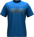 BUT-47210-177-M バタフライ 男女兼用 BL・Tシャツ III(ブルー・サイズ:M) BUTTERFLY 卓球