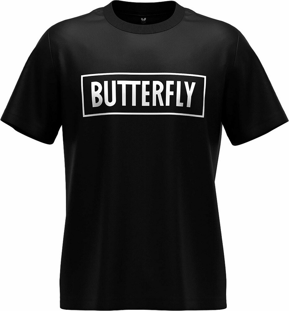 バタフライ 男女兼用 BL・Tシャツ III（ブラック・サイズ：O） BUT-47210-278-O BUTTERFLY 卓球
