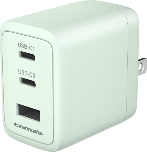 多摩電子 PD45W コンセントチャージャー C×2+A(グリーン) tama's JSAP-Y164UC2G 多摩電子 PD45W コンセントチャージャー C×2+A(グリーン) tama's JSAP-Y164UC2G