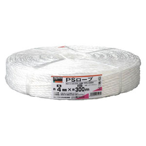 トラスコ中山 PSロープ　幅4mmX長さ300m（白） TPS4300