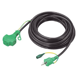 トラスコ中山 トリプルポッキン延長コード　黒　10m TPVS10E BK