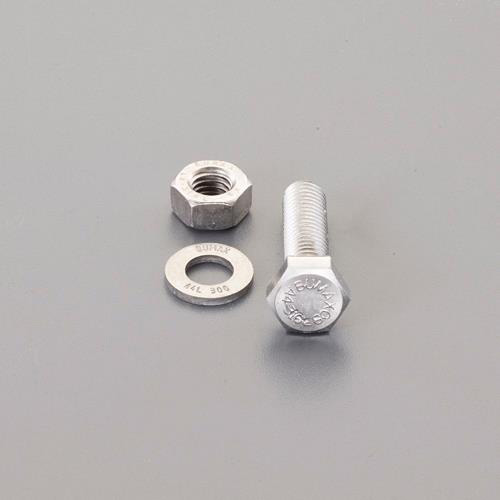 エスコ M12×80mm 強力六角ボルト(SUS/ナットワッシャ付全ネジ) EA949DV-1210 ESCO