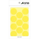エーワン カラーラベル 丸型 直径30mm(黄) A-one 07234(カラーラベル)