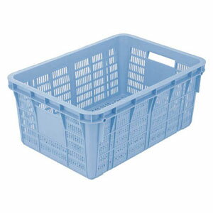 岐阜プラスチック工業 メッシュコンテナ　プラスケット　金具なし　64L（ブルー） NO650 B