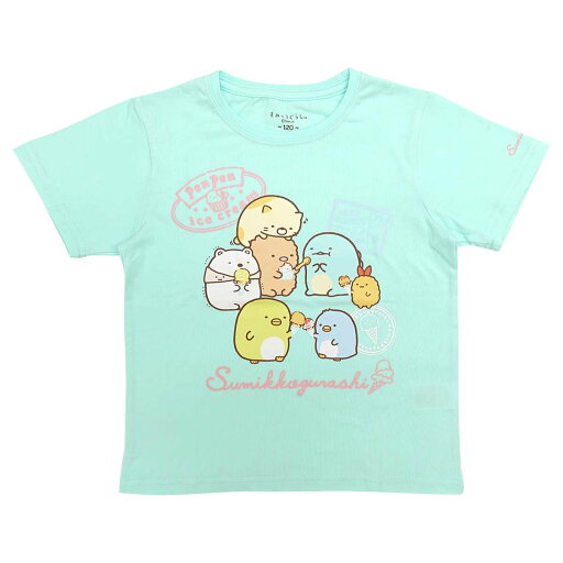 22833897-SAX-120 ファインプラス すみっコぐらし GIRLS ペンペンアイス Tシャツ(サックス・サイズ:120) 22833897-SAX-120 ファインプラス すみっコぐらし GIRLS ペンペンアイス Tシャツ(サックス・サイズ:120)