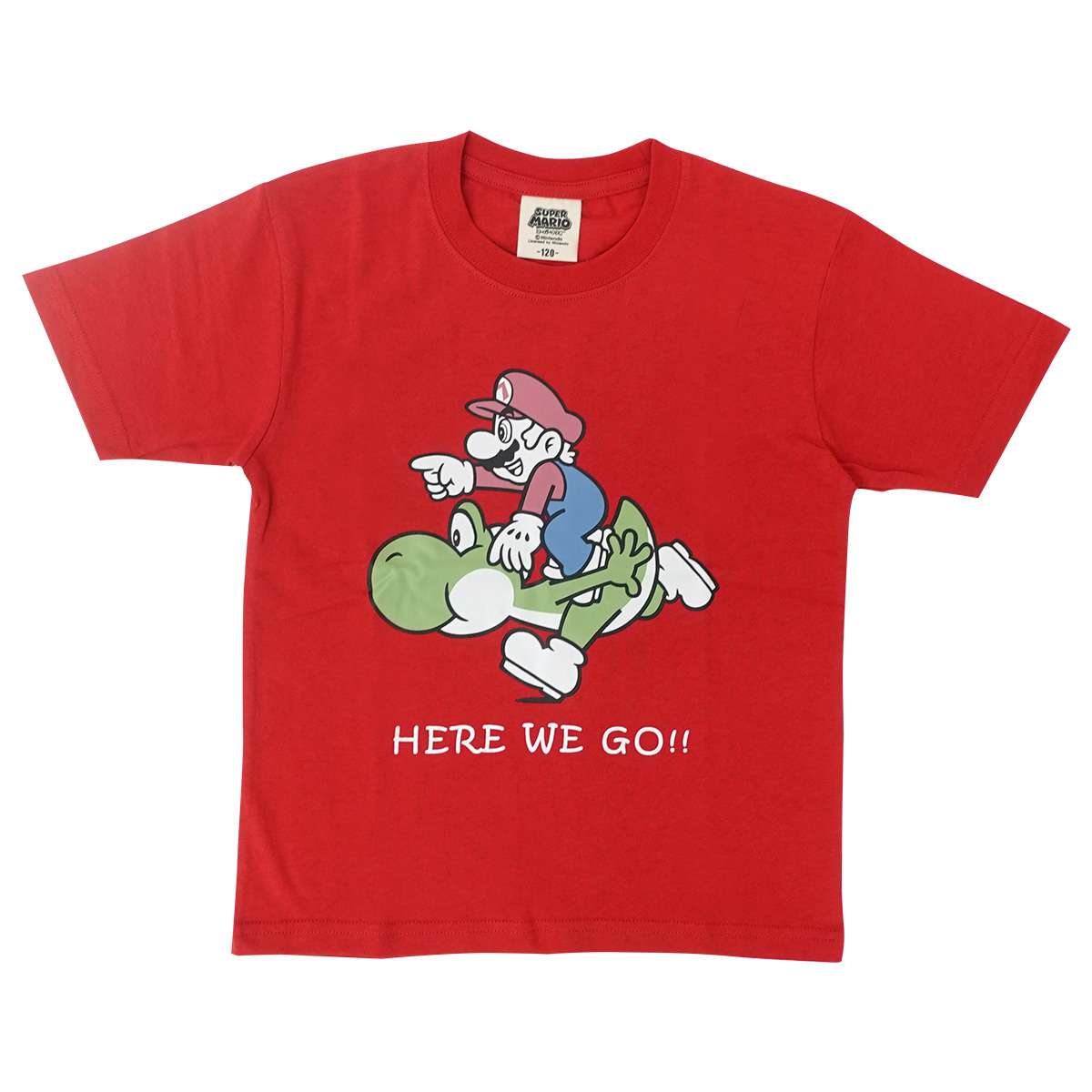 ファインプラス マリオ KIDS マリオ＆ヨッシー Tシャツ（レッド・サイズ：110） 22813559-RED-110