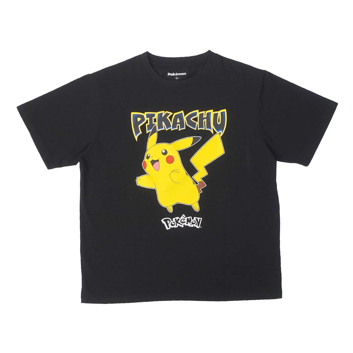 ファインプラス ポケモン ブラックTシャツ（A柄(ピカチュウ)・サイズ：S） 22863174-Aガラ-S