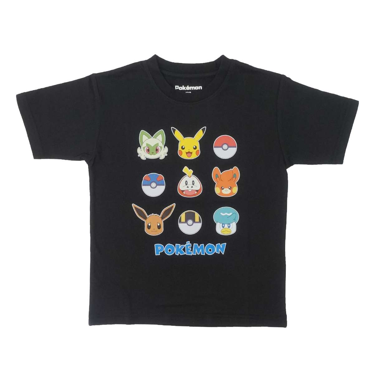 T-Shirts （Short Sleeve） - ファインプラス ポケモン KIDS パルデアフェイス Tシャツ（ブラック・サイズ：100） 22863164-BLK-100
