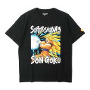 22863218-BLK-S ファインプラス ドラゴンボール 悟空SSカメハメハ Tシャツ(ブラック・サイズ:S)