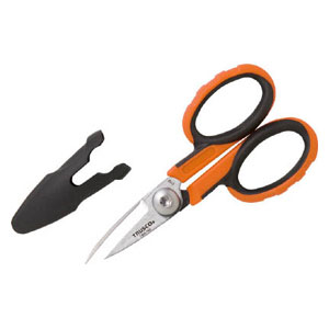 トラスコ中山 ハードはさみ（コンパクトタイプ）ケブラー繊維用　140mm TAH140