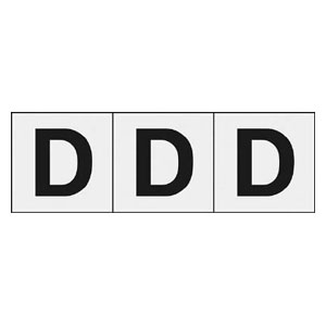 トラスコ中山 アルファベットステッカー　30×30　「D」　透明　3枚入 TSN30DTM