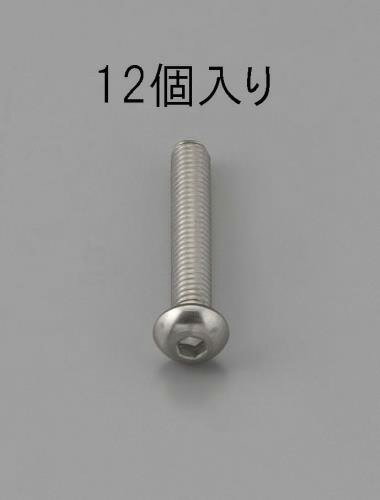 エスコ M6×12mm 六角穴付鍋頭ボルト(ステンレス製/12本) EA949MF-612 ESCO