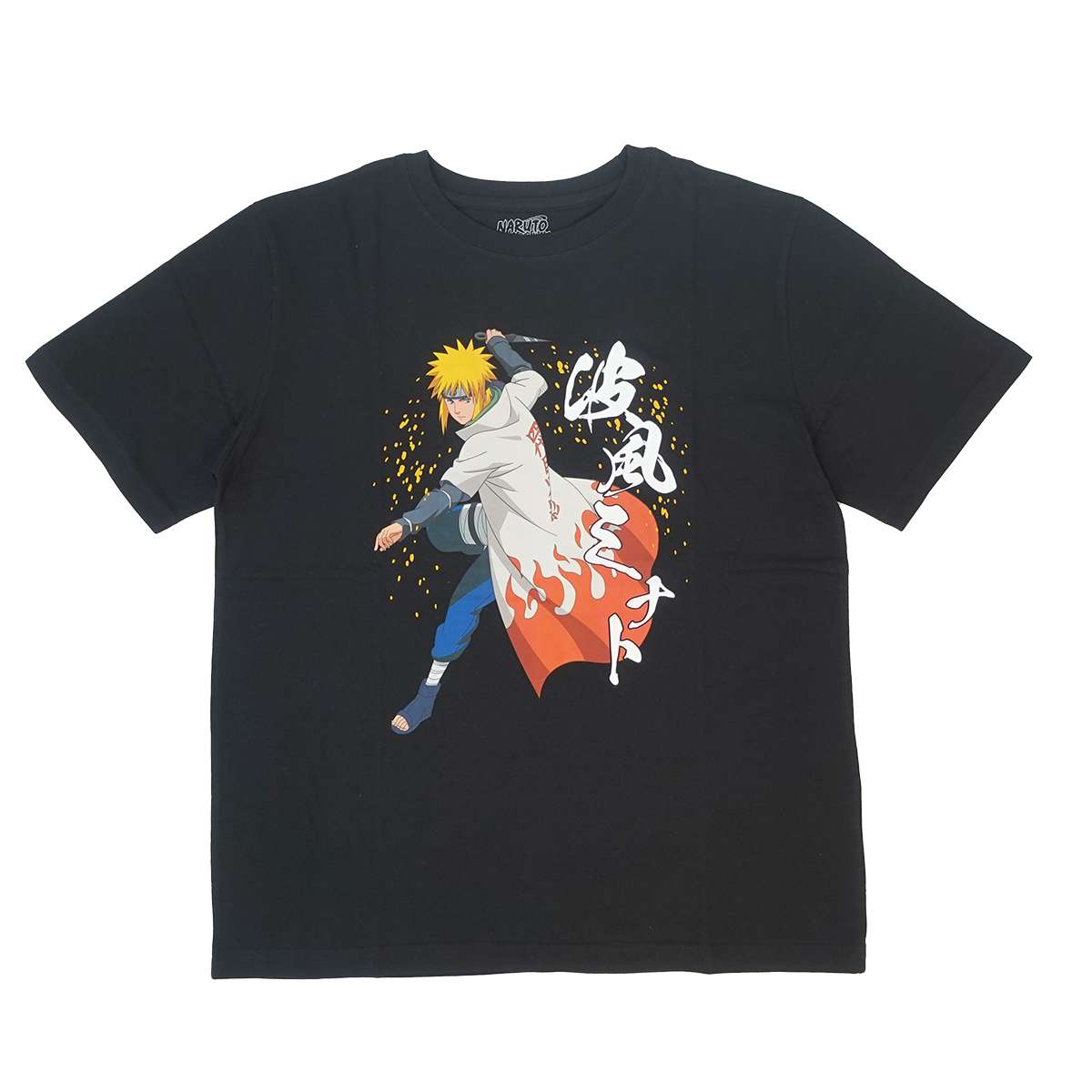 ファインプラス ナルト 波風ミナト Tシャツ（ブラック・サイズ：M） 22863244-BLK-M