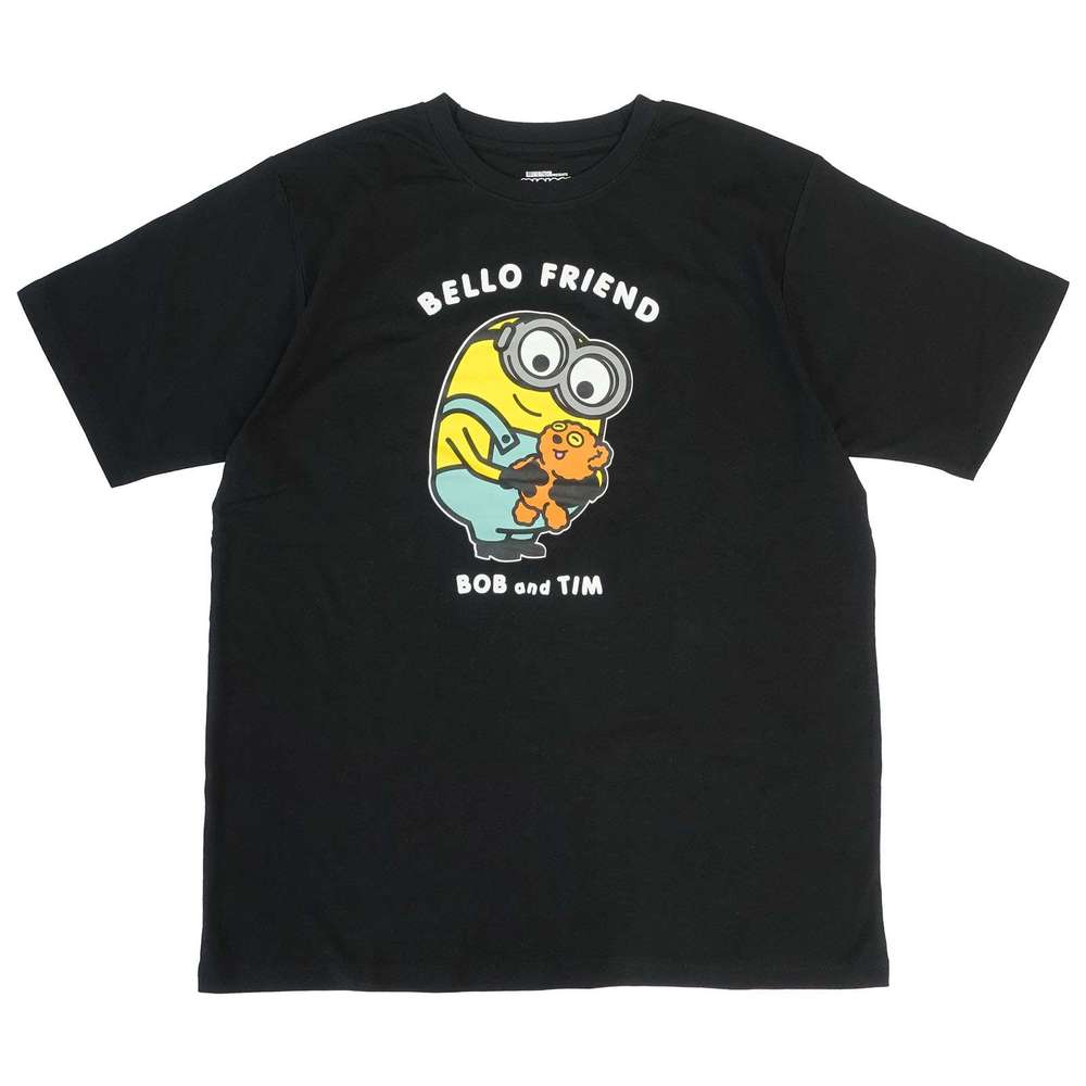乐天商城 - ファインプラス ミニオンズ BELLOFRIEND Tシャツ（ブラック・サイズ：L） 22863248-BLK-L