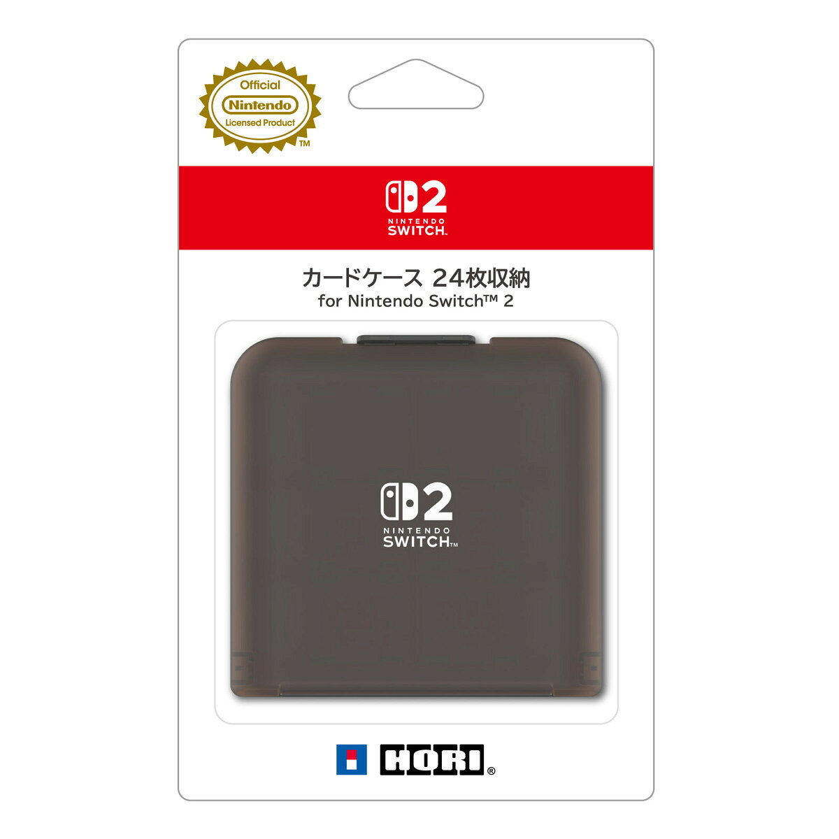 ホリ カードケース 24枚収納 for Nintendo Switch 2　クリアブラック [NSX-009]