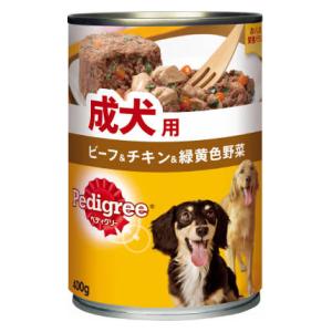 ペディグリー 成犬用 ビーフ＆チキン＆緑黄色野菜（缶）400g マースジャパンリミテッド P122PEDカンB＆..